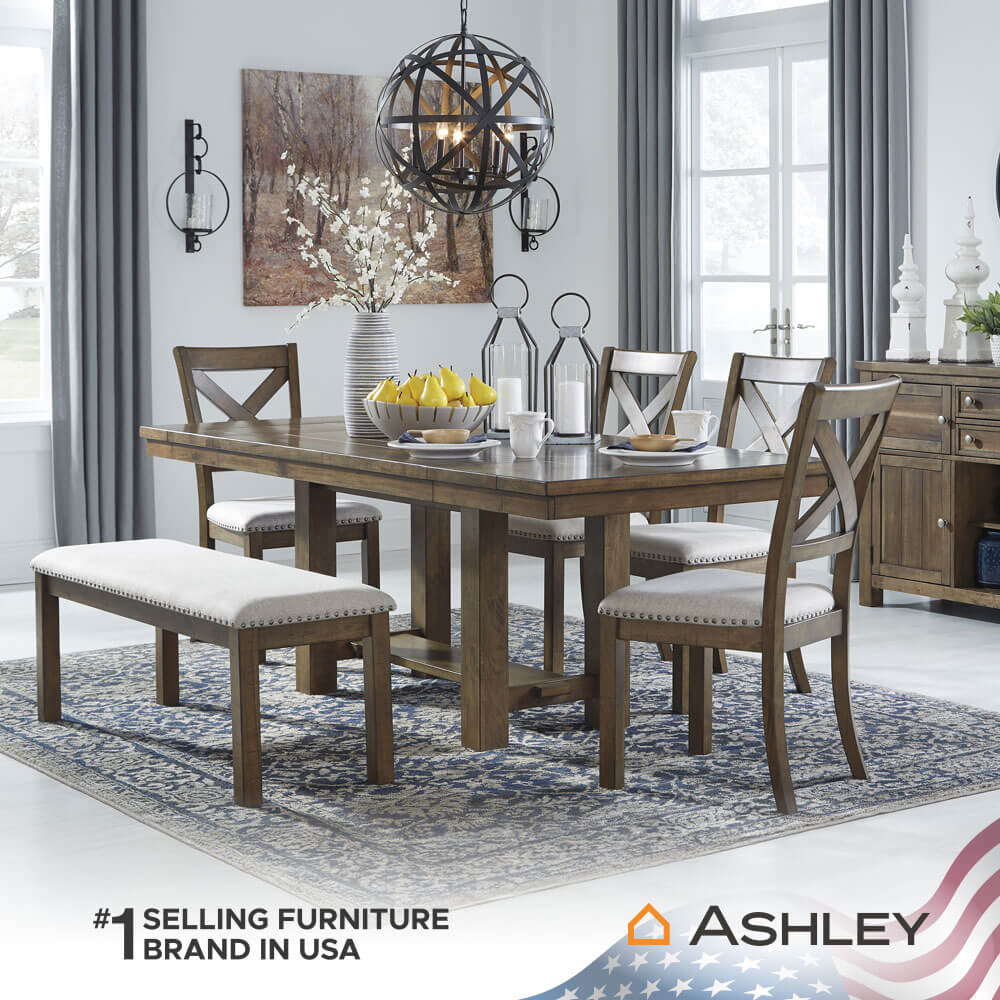 ม้านั่ง ASHLEY FURNITURE HOMESTORE รุ่น MORIVILLE/122 สีน้ำตาล_4