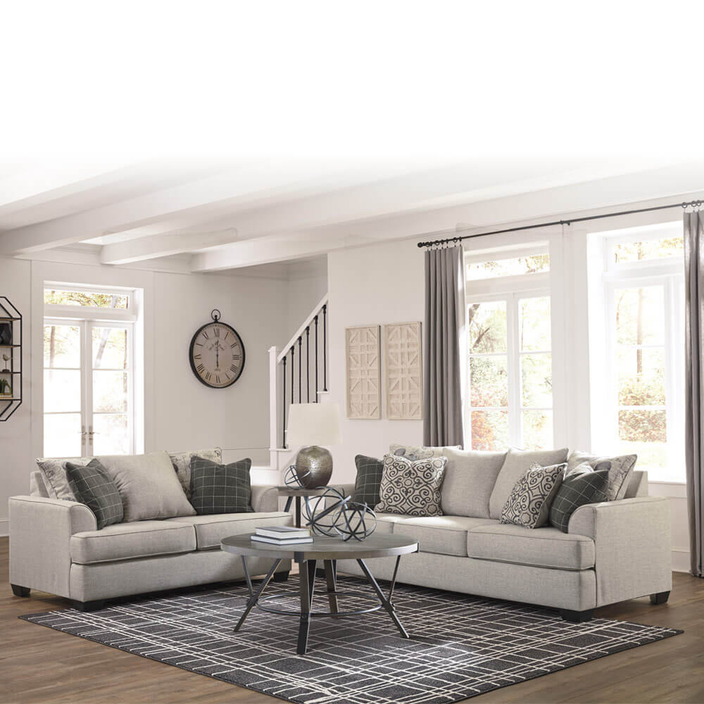โซฟา 2 ที่นั่ง ASHLEY FURNITURE HOMESTORE รุ่น VELLETRI/2 สีเทาอ่อน
