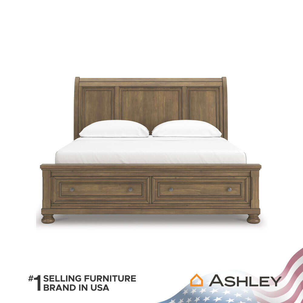 เตียง 6 ฟุต ASHLEY FURNITURE HOMESTORE รุ่น VANDENMORE/180 สีน้ำตาล
