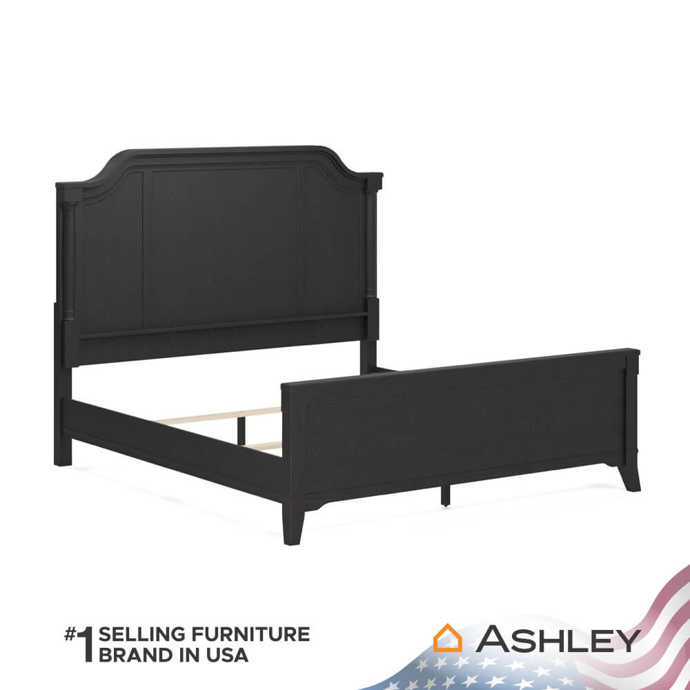 เตียงนอนขนาด 6 ฟุต ASHLEY FURNITURE HOMESTORE รุ่น WELLTERN/180 สีดำ