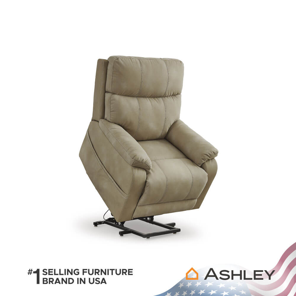โซฟาปรับเอนไฟฟ้า 1 ที่นั่ง ASHLEY FURNITURE HOMESTORE รุ่น NEXT-GEN DURAPELLA/1RM สีน้ำตาลอ่อน