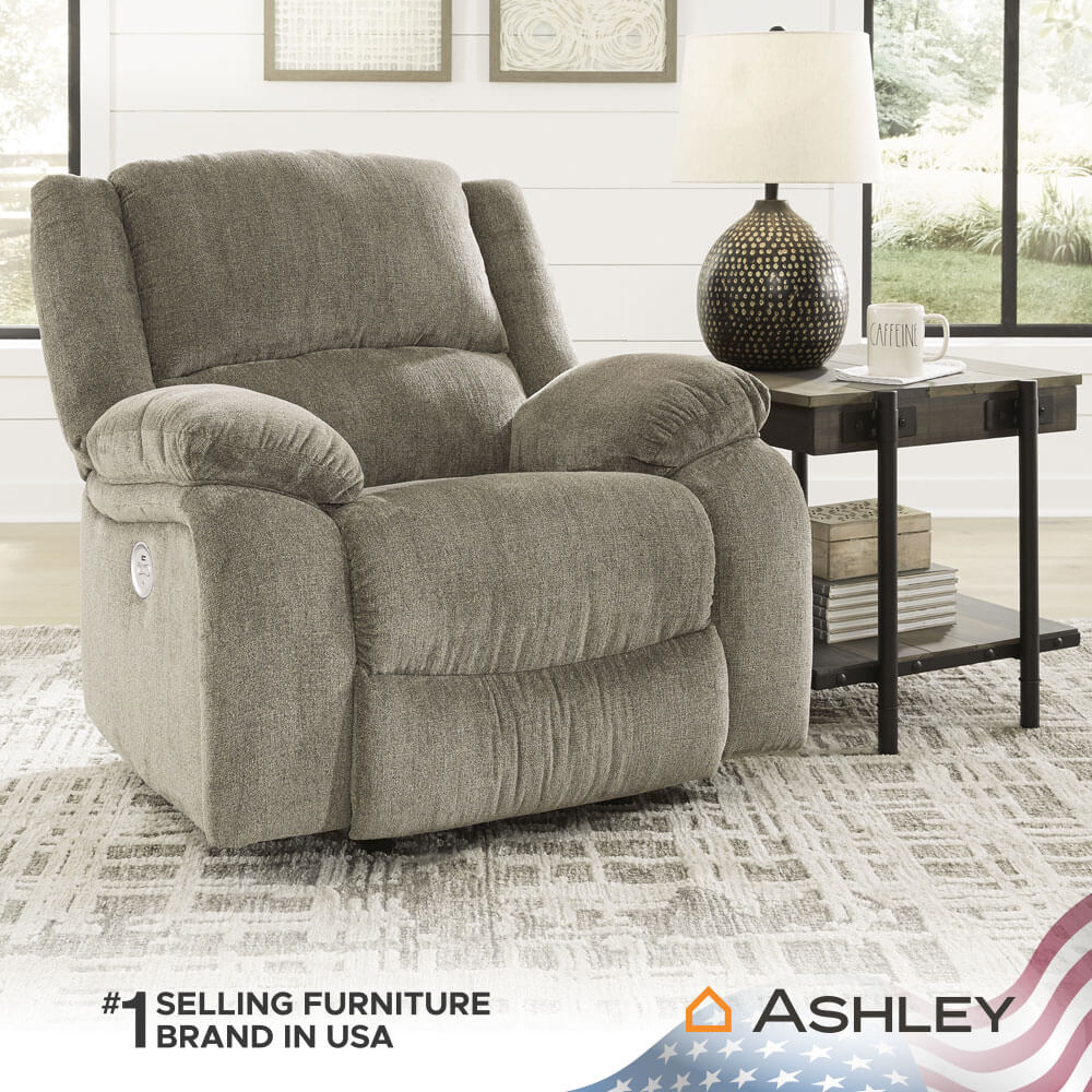 โซฟาปรับเอนนอน ไฟฟ้า 1 ที่นั่ง ASHLEY FURNITURE HOMESTORE รุ่น DRAYCOLL/1RM สีน้ำตาลอ่อน