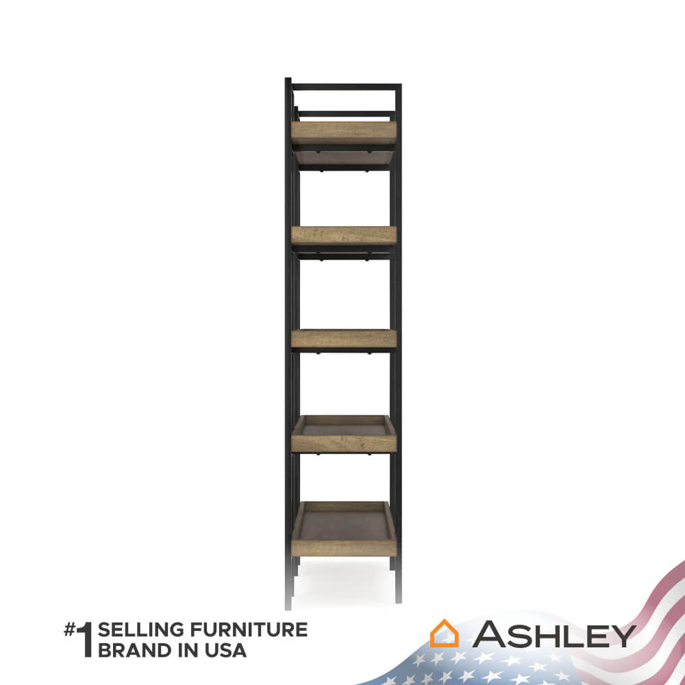 ชั้นวางหนังสือ ASHLEY FURNITURE HOMESTORE รุ่น MONTIA สีดำ