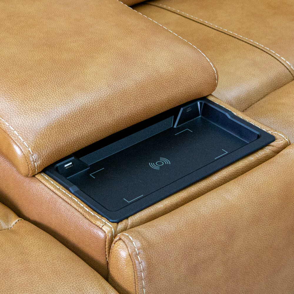 โซฟาปรับเอนนอนเข้ามุมด้านขวา/ไฟฟ้า CHIC REPUBLIC รุ่น HACKETT/RRRM-R สีน้ำตาล