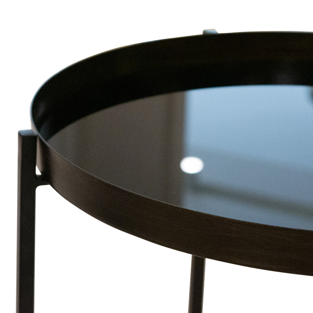 โต๊ะข้างพร้อมกระจก CHIC REPUBLIC รุ่น LANDER/46 สีดำ_5