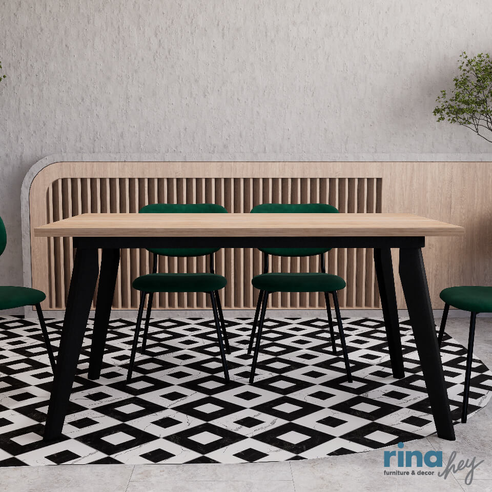 โต๊ะอาหาร RINA HEY รุ่น CHAPTER PLUS RECTANGULAR/145 สีน้ำตาลอ่อน_5