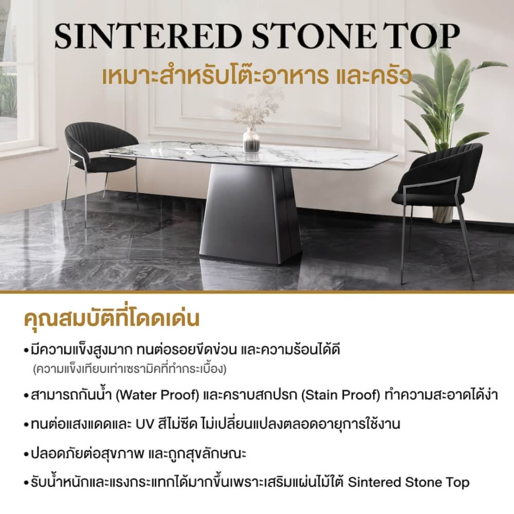 โต๊ะอาหาร CHIC REPUBLIC รุ่น CHATOU-RG/220 สีขาวซัมเมอร์_5