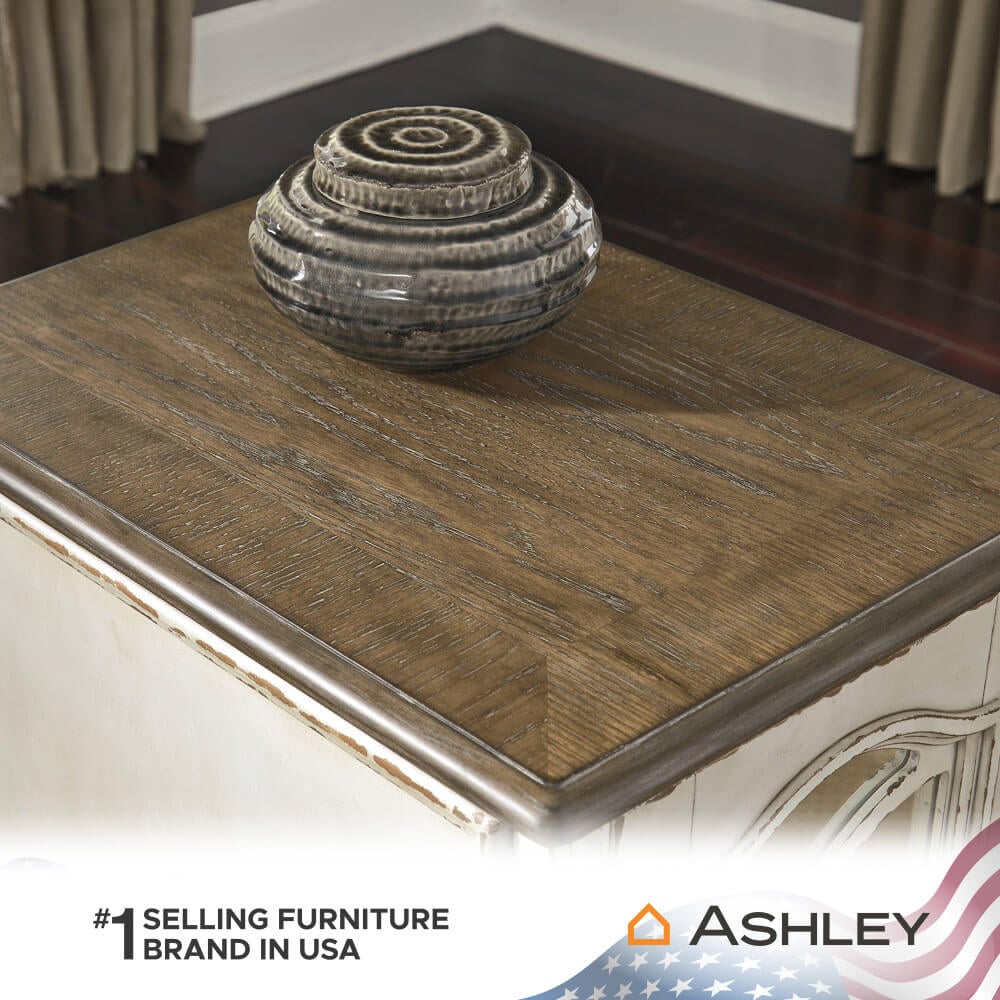 โต๊ะข้าง ASHLEY FURNITURE HOMESTORE รุ่น REALYN/45 สีขาววินเทจ