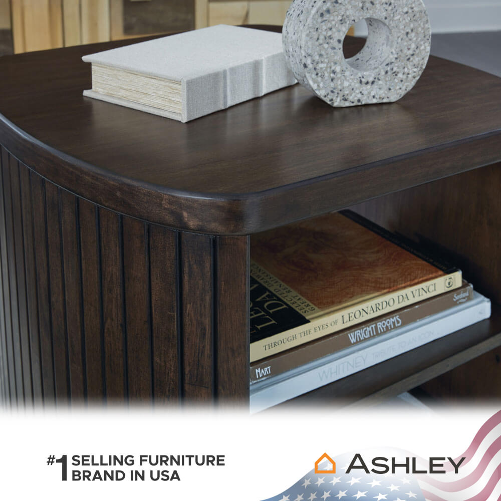 โต๊ะข้าง ASHLEY FURNITURE HOMESTORE รุ่น KORESTONE/63 สีน้ำตาลเข้ม