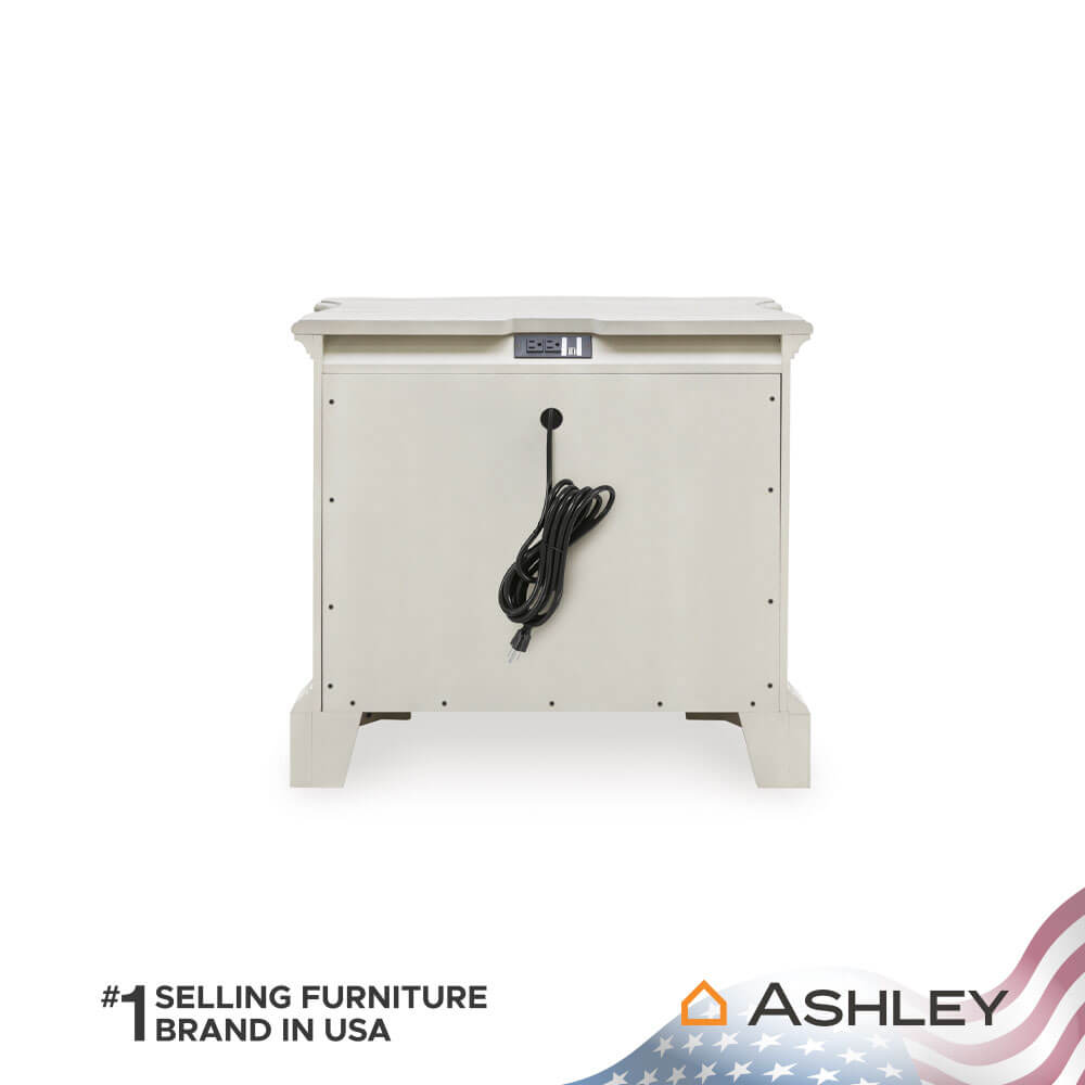 โต๊ะข้างเตียง ASHLEY FURNITURE HOMESTORE รุ่น ARLENDYNE สีขาววินเทจ_5