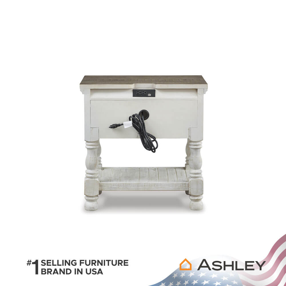 โต๊ะข้างเตียง ASHLEY FURNITURE HOMESTORE รุ่น HAVALANCE สีขาววินเทจ_5