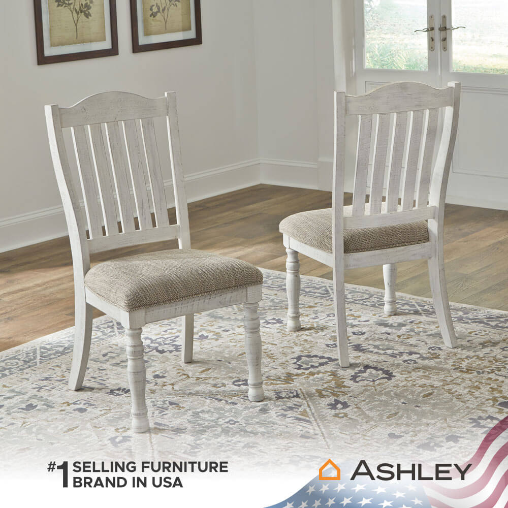 เก้าอี้ทานข้าว ASHLEY FURNITURE HOMESTORE รุ่น HAVALANCE สีขาววินเทจ_5