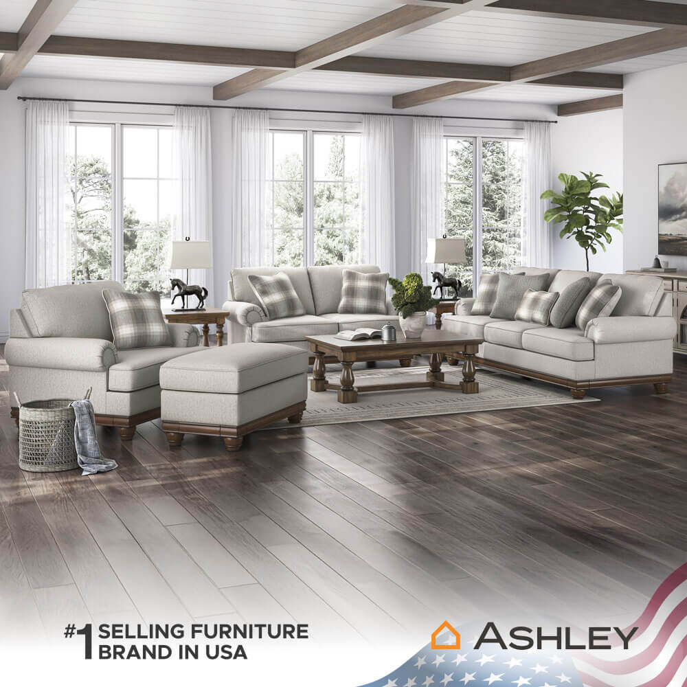 โซฟา 2 ที่นั่ง ASHLEY FURNITURE HOMESTORE รุ่น STOUGHTON/2 สีครีม