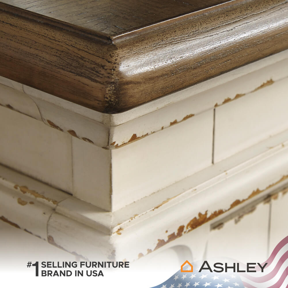 ตู้วางทีวี ASHLEY FURNITURE HOMESTORE รุ่น REALYN/187 สีขาววินเทจ