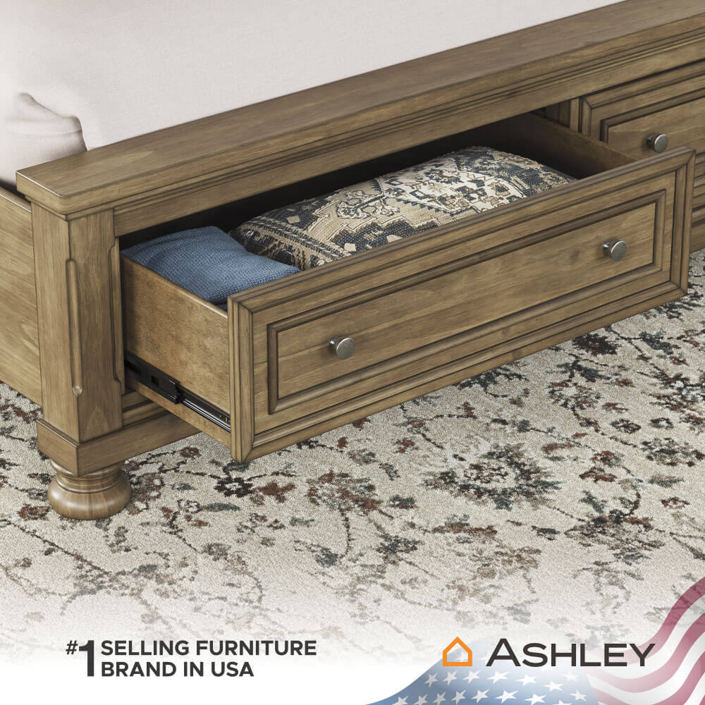 เตียง 6 ฟุต ASHLEY FURNITURE HOMESTORE รุ่น VANDENMORE/180 สีน้ำตาล