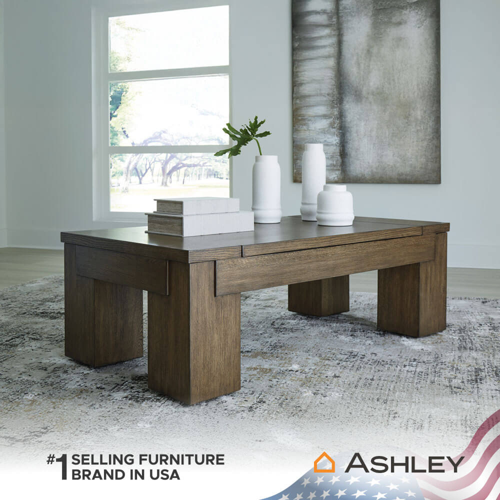 โต๊ะกลาง พร้อมลิฟท์ท็อป ASHLEY FURNITURE HOMESTORE รุ่น ROSSWAIN/137 สีน้ำตาล