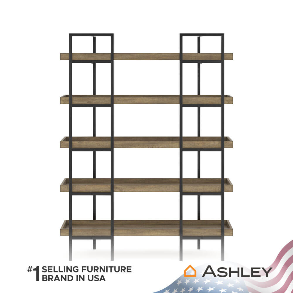 ชั้นวางหนังสือ ASHLEY FURNITURE HOMESTORE รุ่น MONTIA สีดำ