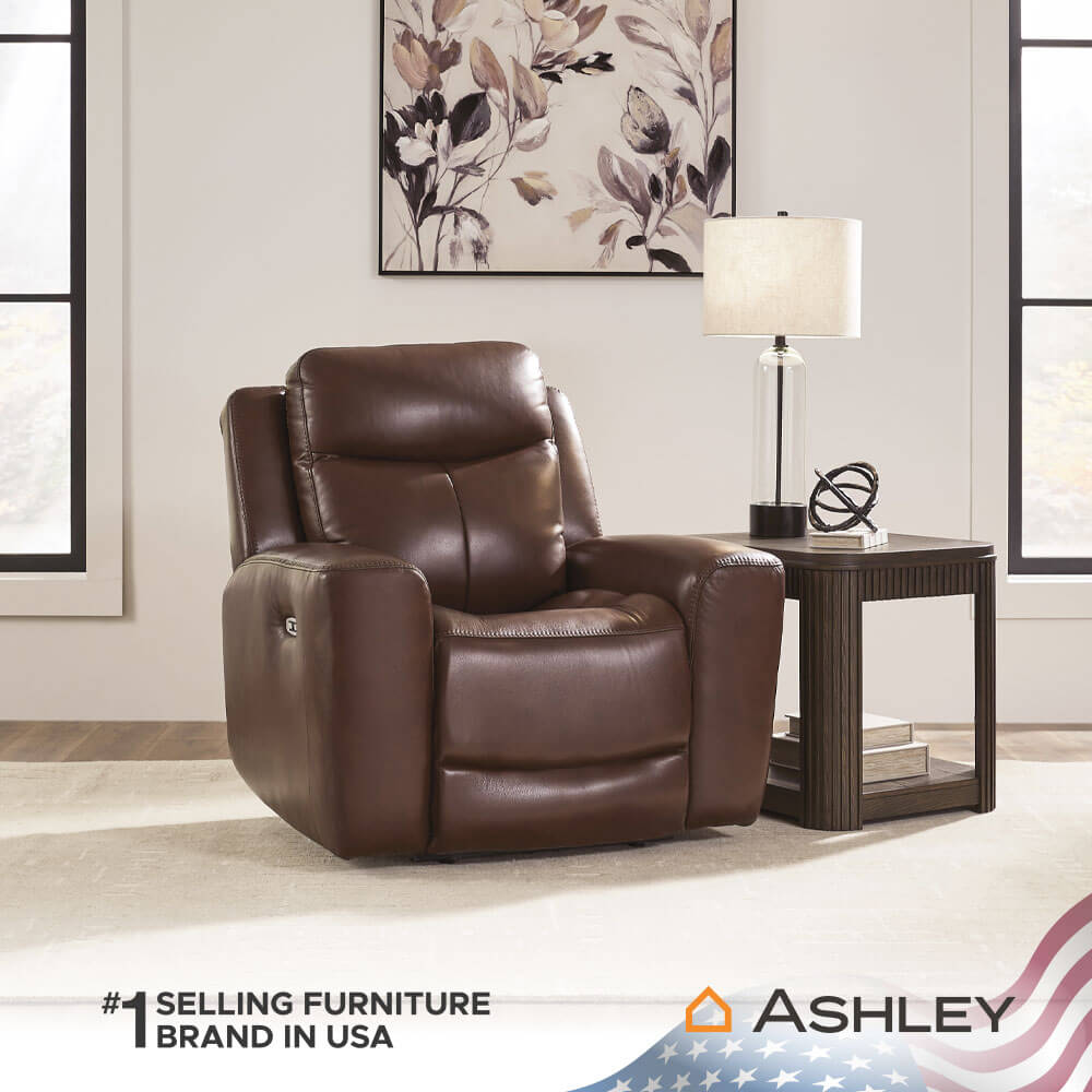 โซฟาปรับเอนนอนไฟฟ้า 1 ที่นั่ง ASHLEY FURNITURE HOMESTORE  รุ่น MOMENTUM MOVES/1RM สีน้ำตาลเข้ม