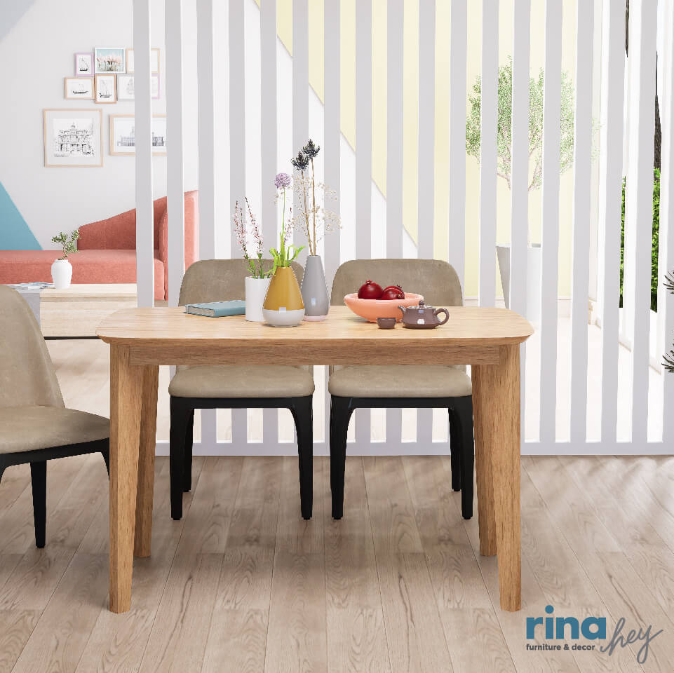 โต๊ะอาหาร RINA HEY รุ่น KARTER PLUS/120 สีไม้ธรรมชาติ