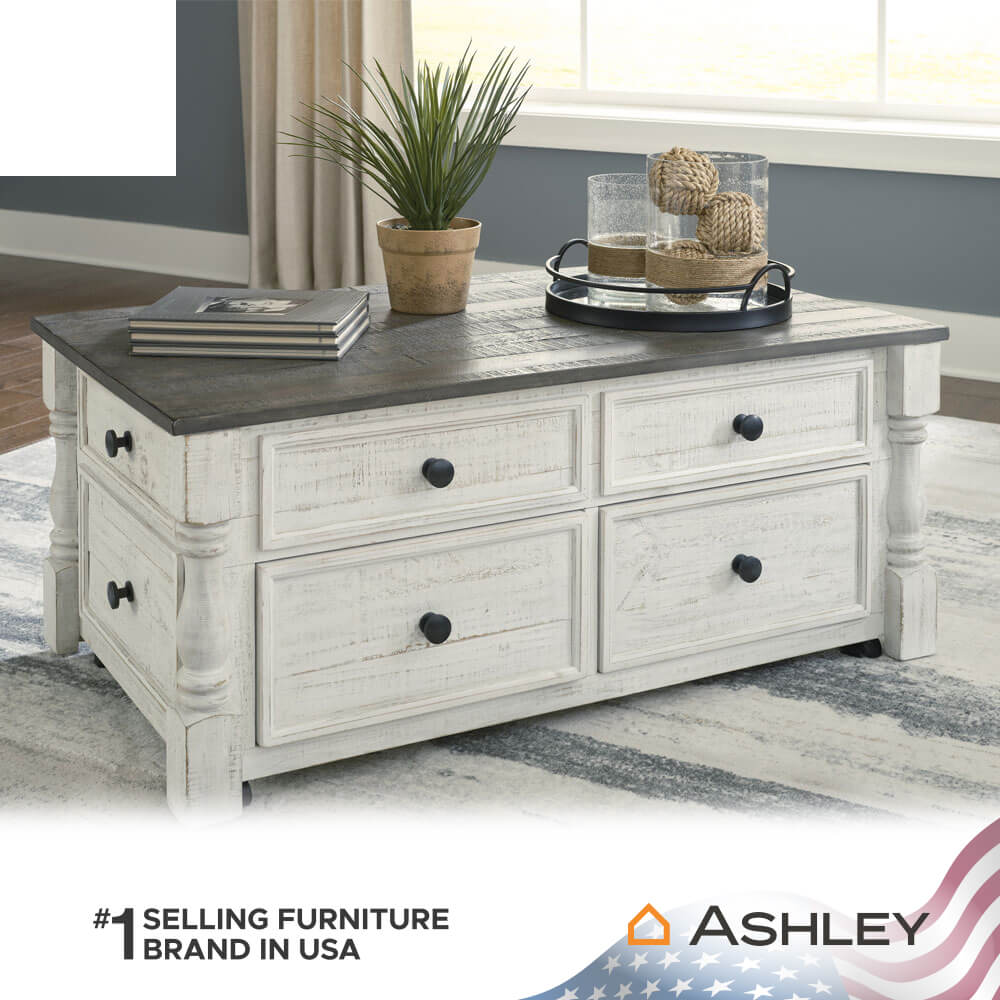 โต๊ะกลาง พร้อมลิฟท์ท็อป ASHLEY FURNITURE HOMESTORE รุ่น HAVALANCE/116 สีขาววินเทจ_7