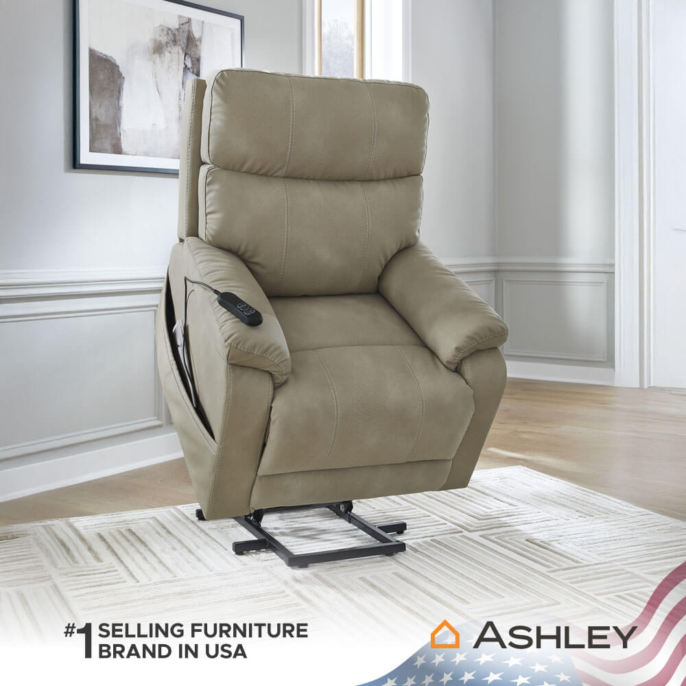 โซฟาปรับเอนไฟฟ้า 1 ที่นั่ง ASHLEY FURNITURE HOMESTORE รุ่น NEXT-GEN DURAPELLA/1RM สีน้ำตาลอ่อน