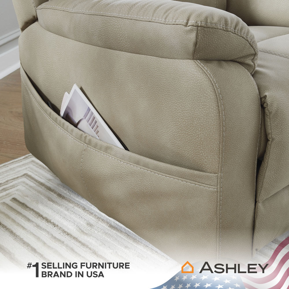 โซฟาปรับเอนไฟฟ้า 1 ที่นั่ง ASHLEY FURNITURE HOMESTORE รุ่น NEXT-GEN DURAPELLA/1RM สีน้ำตาลอ่อน