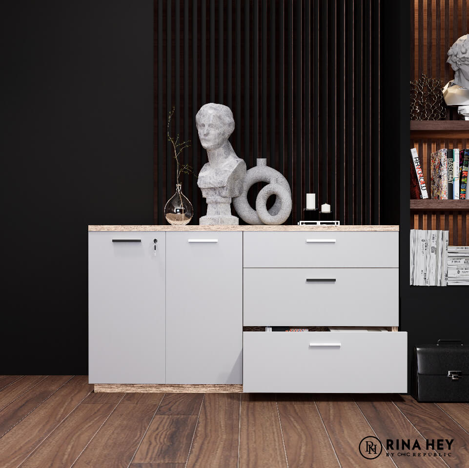 ตู้อเนกประสงค์ RINA HEY รุ่น INCIO/160 สีน้ำตาลอ่อน_7