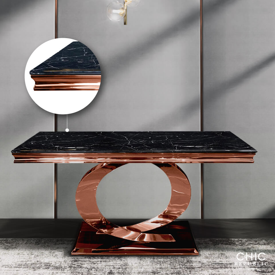 โต๊ะคอนโซล CHIC REPUBLIC รุ่น MENDIOLA-RG/140 MARBLE สีดำ_9