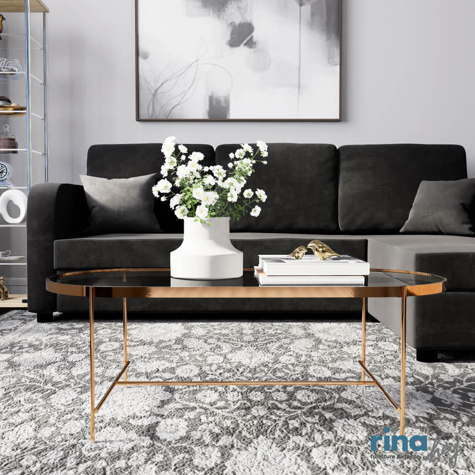 โต๊ะกลาง RINA HEY รุ่น SANTIS-DT/100 สีทองแดง