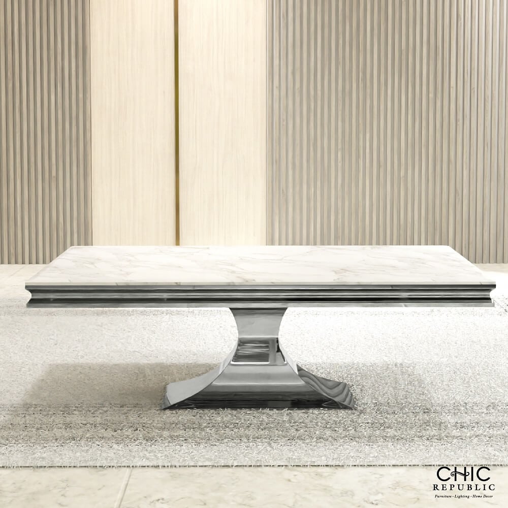 โต๊ะกลาง CHIC REPUBLIC รุ่น HERNANDEZ-CH/130 MARBLE สีขาว