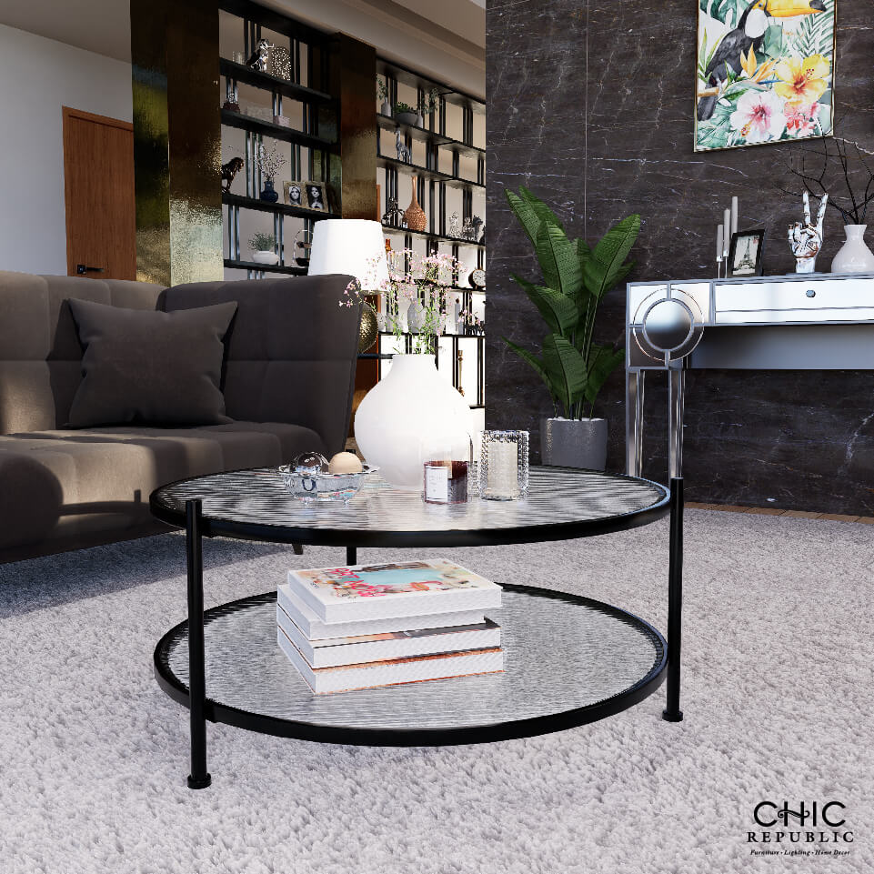 โต๊ะกลาง CHIC REPUBLIC รุ่น MICAH/80 สีใส