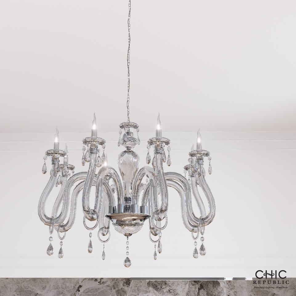 โคมไฟระย้า CHIC REPUBLIC รุ่น ALDANA/8 สีโครเมี่ยม