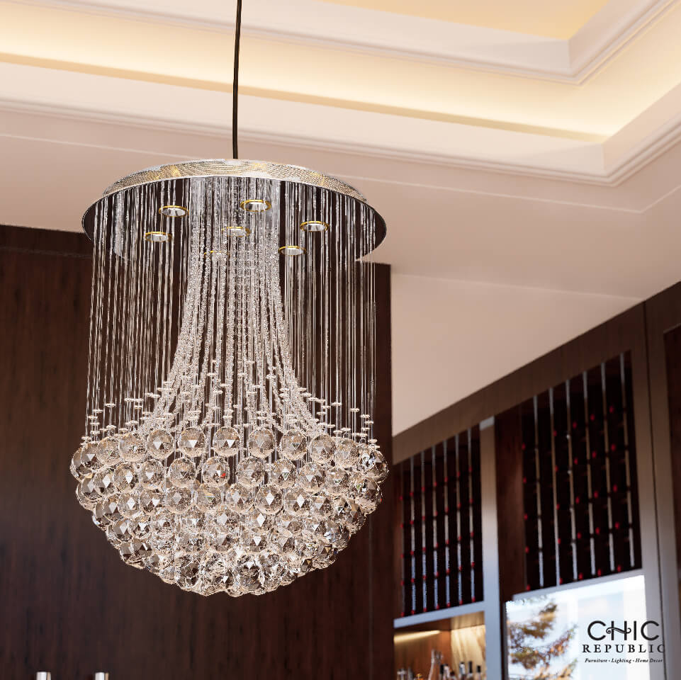 โคมไฟระย้า CHIC REPUBLIC รุ่น PALAIS/7 สีโครเมี่ยม