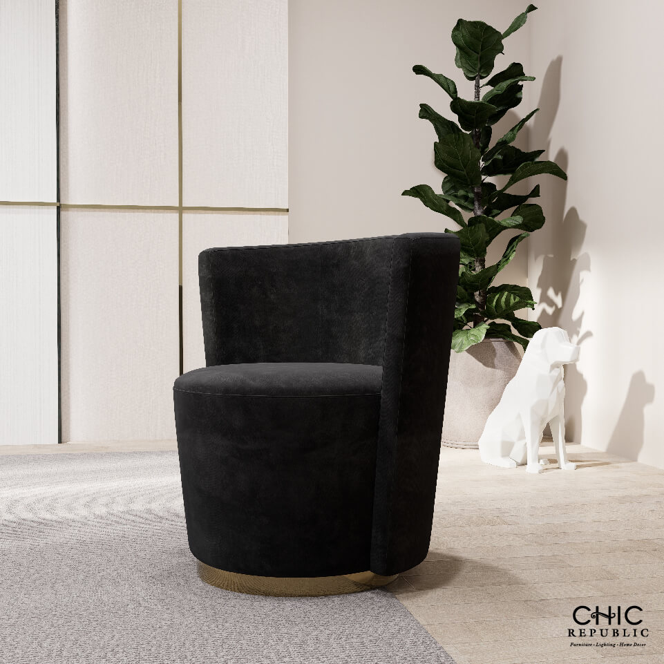 โซฟา 1 ที่นั่งแบบหมุนได้ CHIC REPUBLIC รุ่น MELLOW/1 สีเทาเข้ม