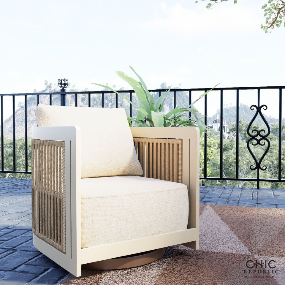 โซฟา 1 ที่นั่งแบบหมุนได้ CHIC REPUBLIC รุ่น NORMAN/1 สีครีม