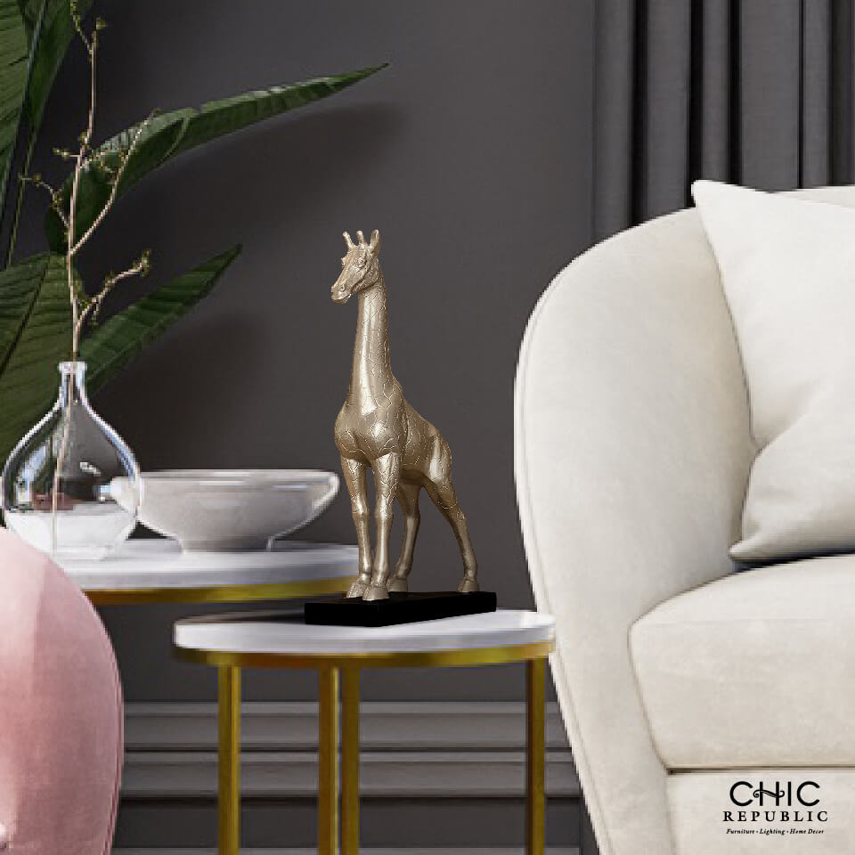 รูปปั้นแต่งบ้าน CHIC REPUBLIC รุ่น ROCCO สีแชมเปญ_4