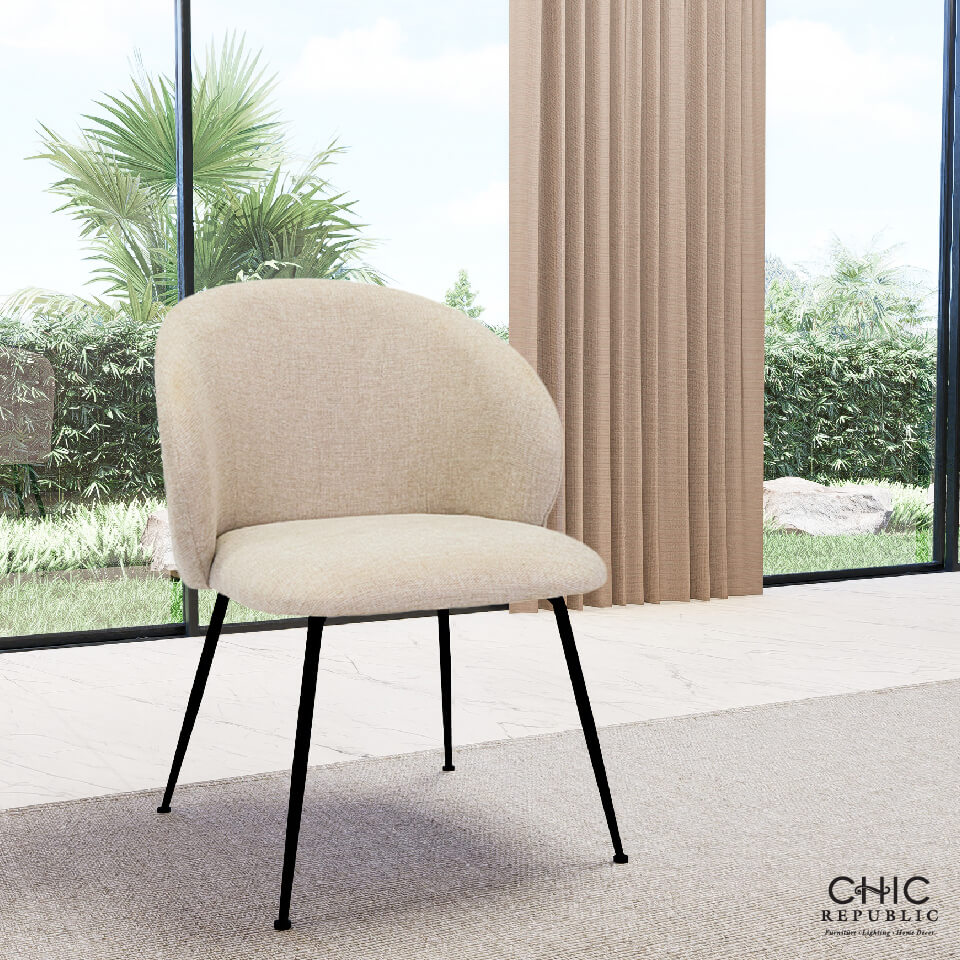 เก้าอี้รับประทานอาหาร CHIC REPUBLIC รุ่น OBDAM สีเบจ_8