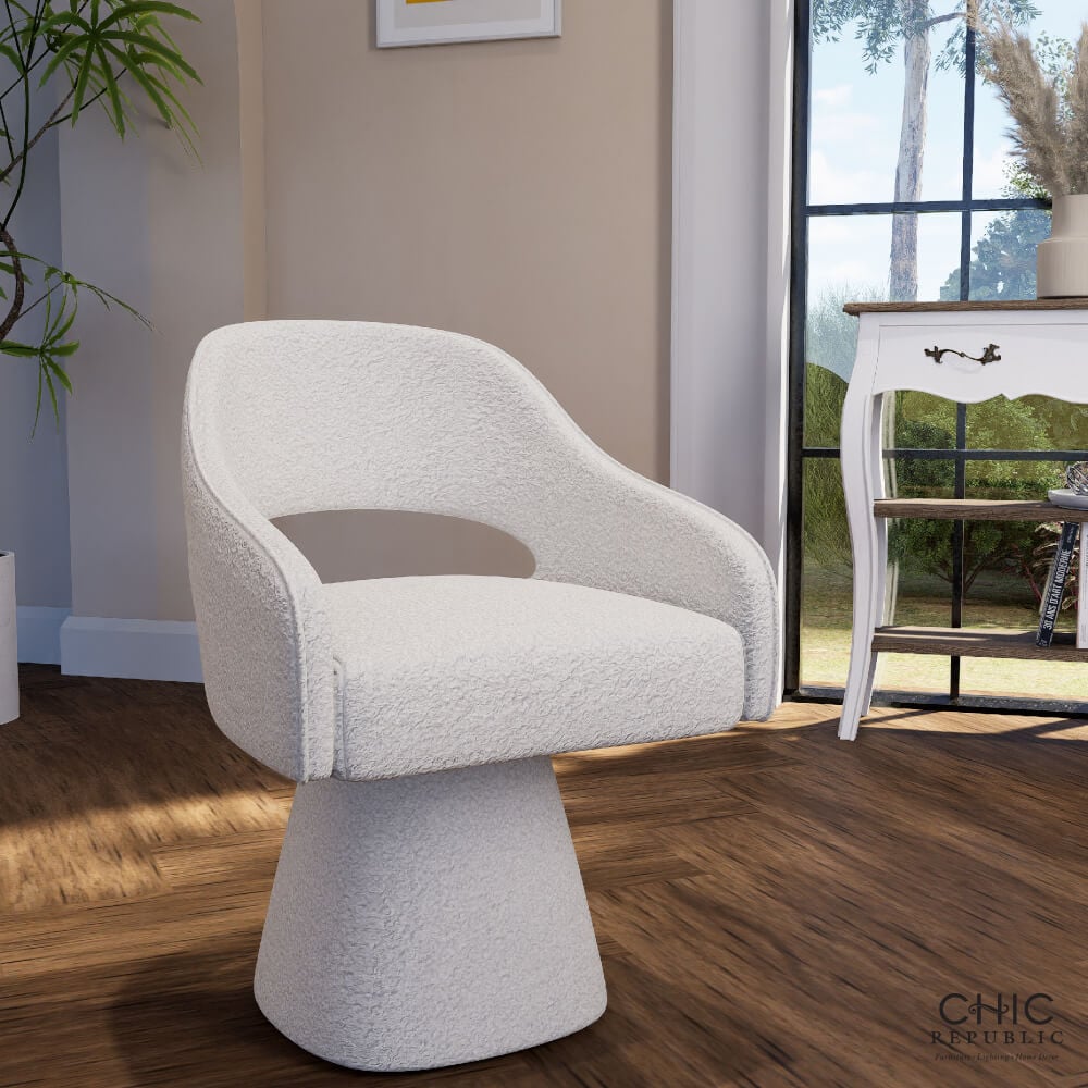 เก้าอี้รับประทานอาหารแบบหมุนได้ CHIC REPUBLIC รุ่น PENDRA สีเบจ_8