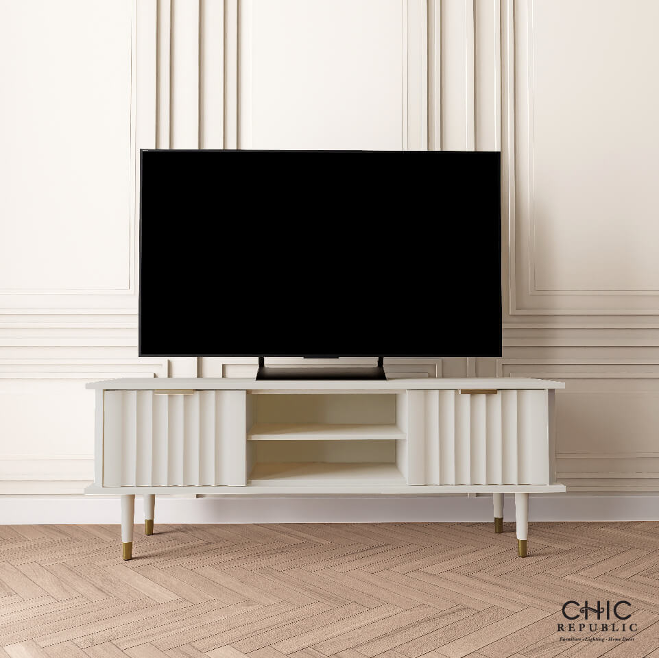 ตู้วางทีวี CHIC REPUBLIC CLARA/160 สีขาววินเทจ