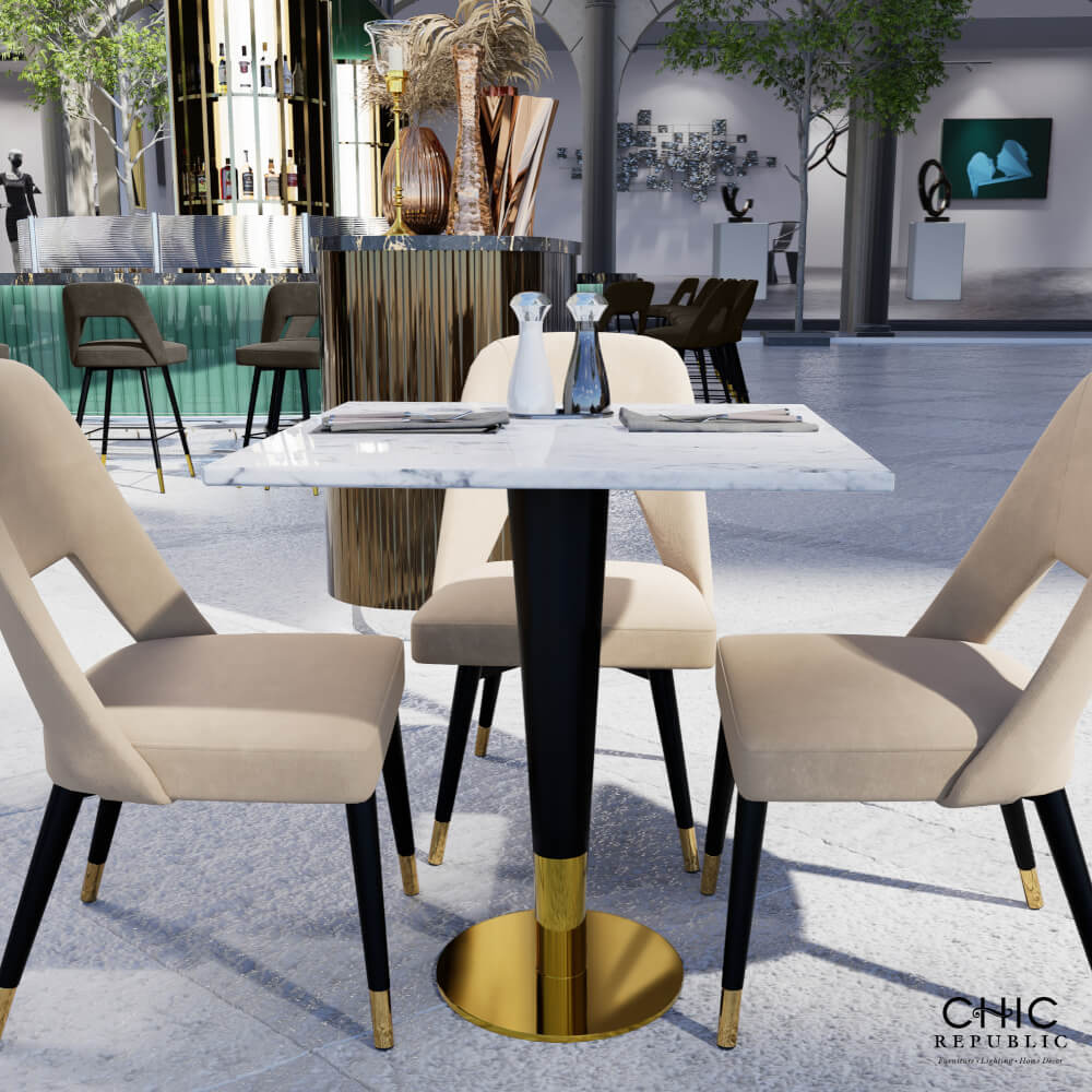 โต๊ะอาหาร CHIC REPUBLIC รุ่น CONE SQUARE-GV/80 สีขาว_8
