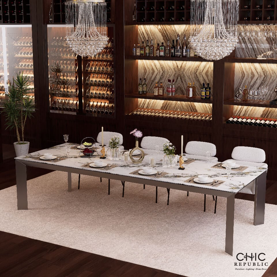 โต๊ะอาหาร CHIC REPUBLIC รุ่น RAVELLO/320 สีขาวซัมเมอร์_7