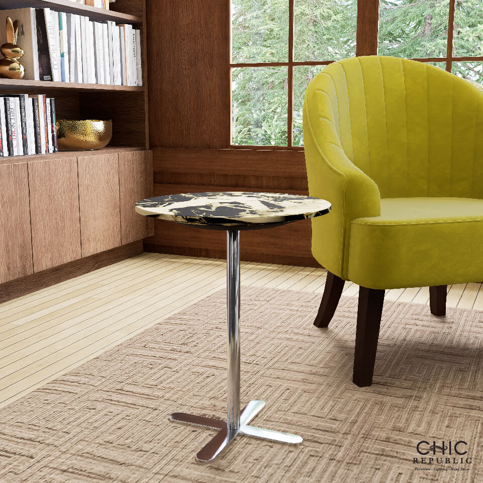 โต๊ะข้าง CHIC REPUBLIC รุ่น TERNI-CH/40 สีดำ