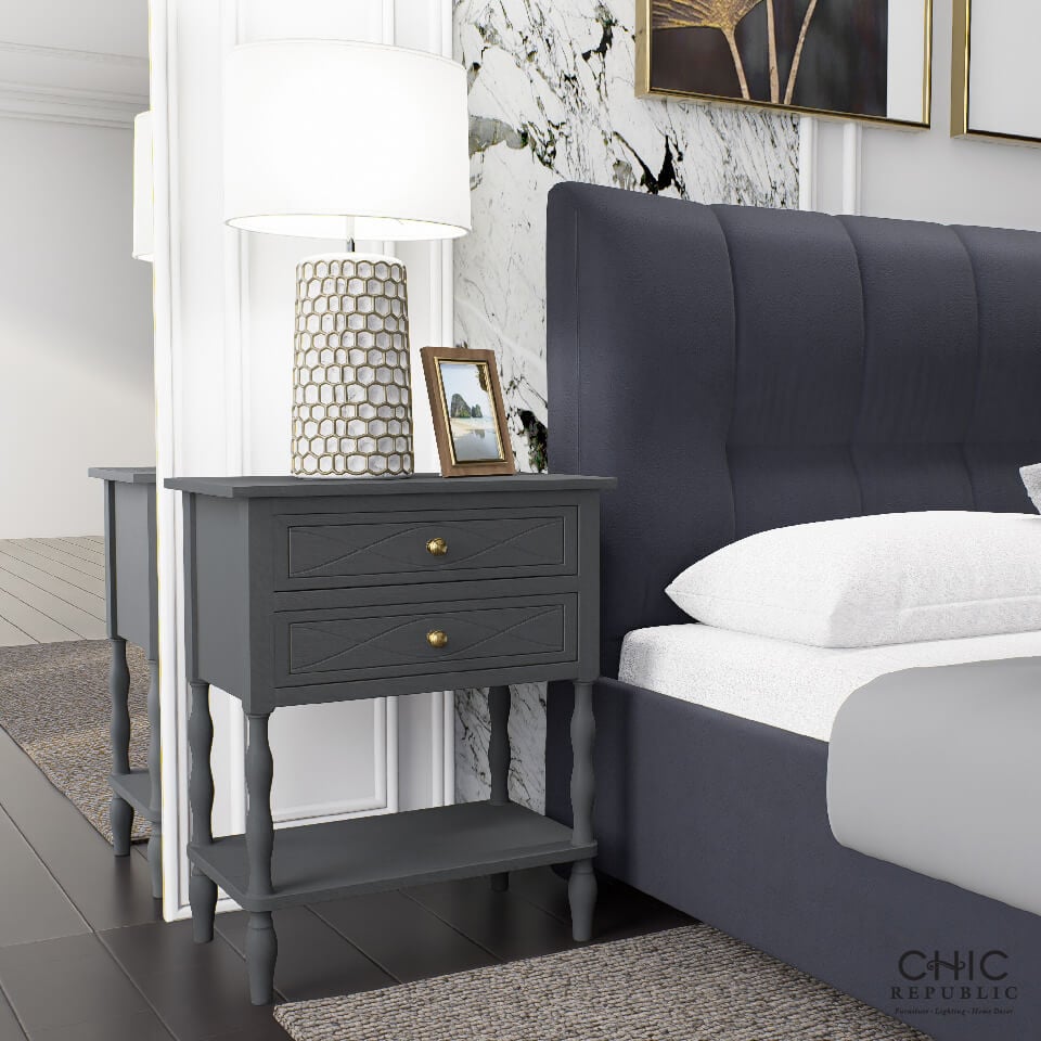 โต๊ะข้าง CHIC REPUBLIC รุ่น ROMITA/60 สีเทาเข้ม