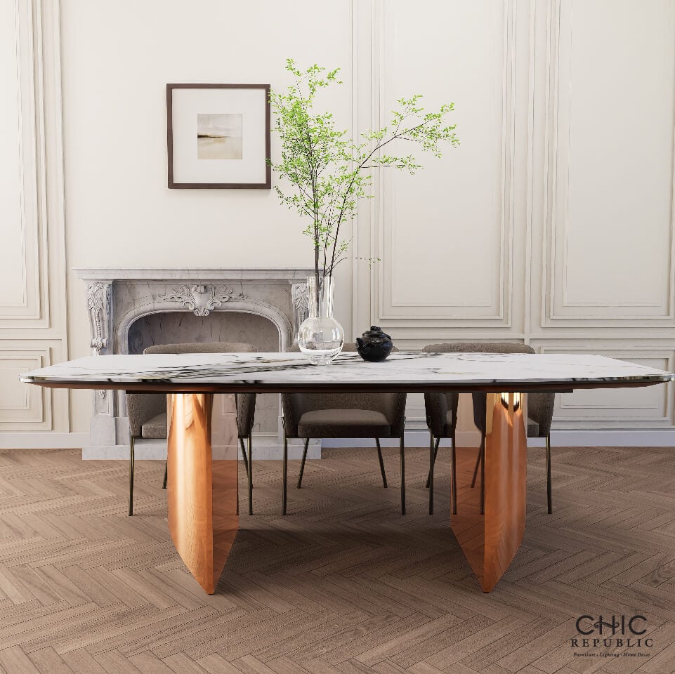 โต๊ะอาหาร CHIC REPUBLIC รุ่น CHATOU-RG/220 สีขาวซัมเมอร์_7