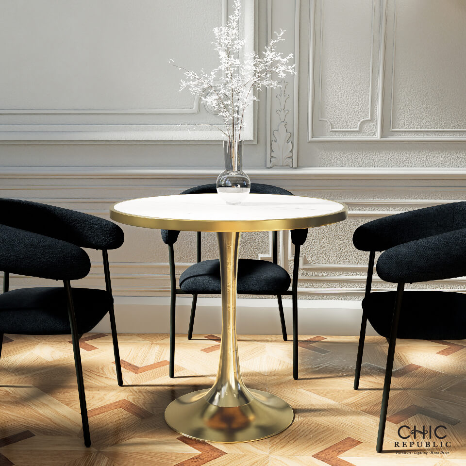 โต๊ะอาหาร CHIC REPUBLIC รุ่น QUINN CIRCLE/80 สีขาว_6