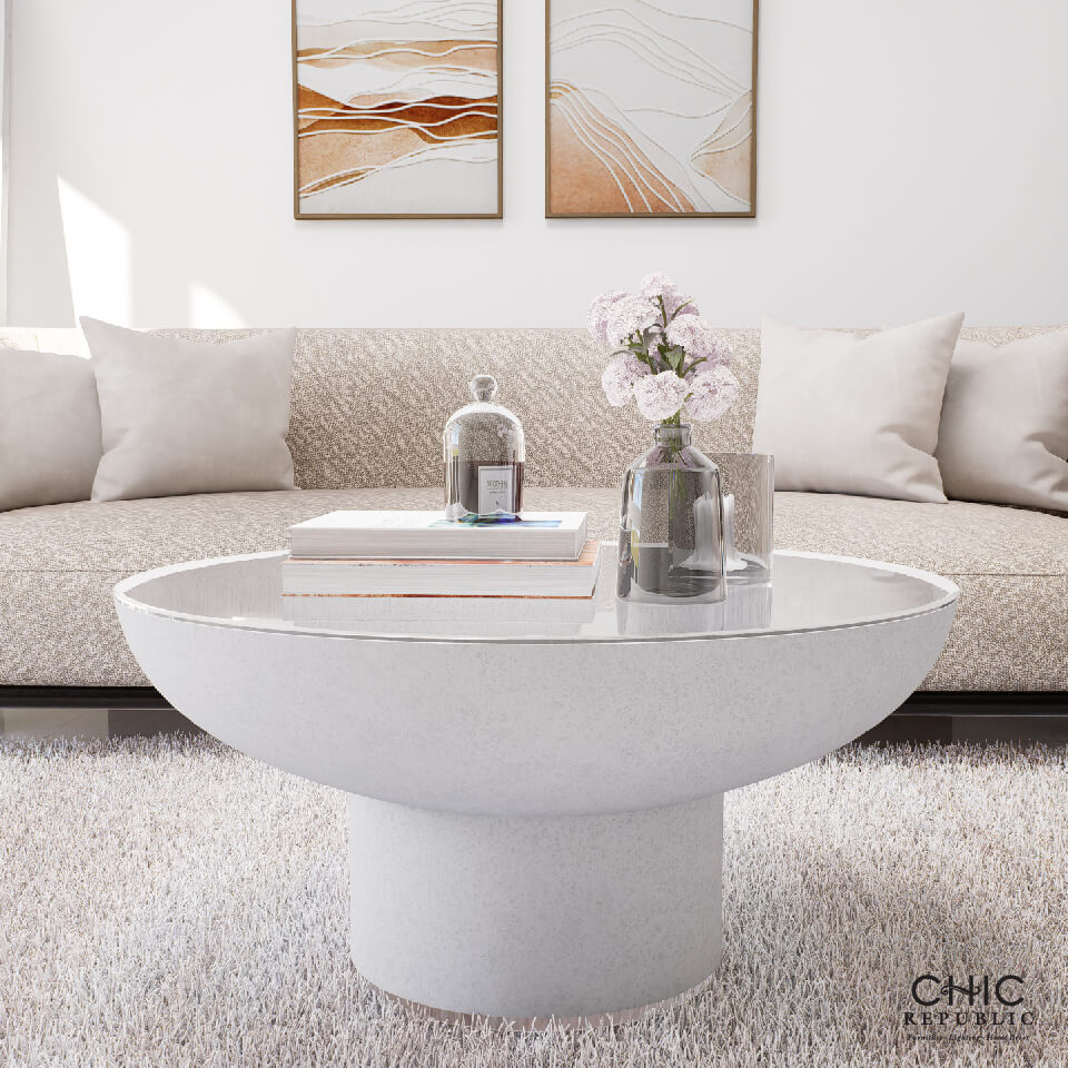 โต๊ะกลาง CHIC REPUBLIC รุ่น GERWIN/80 สีขาว