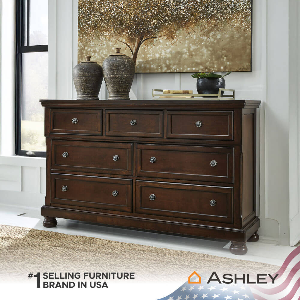 ตู้ลิ้นชัก 7 ลิ้นชัก ASHLEY FURNITURE HOMESTORE รุ่น PORTER/165 สีน้ำตาล