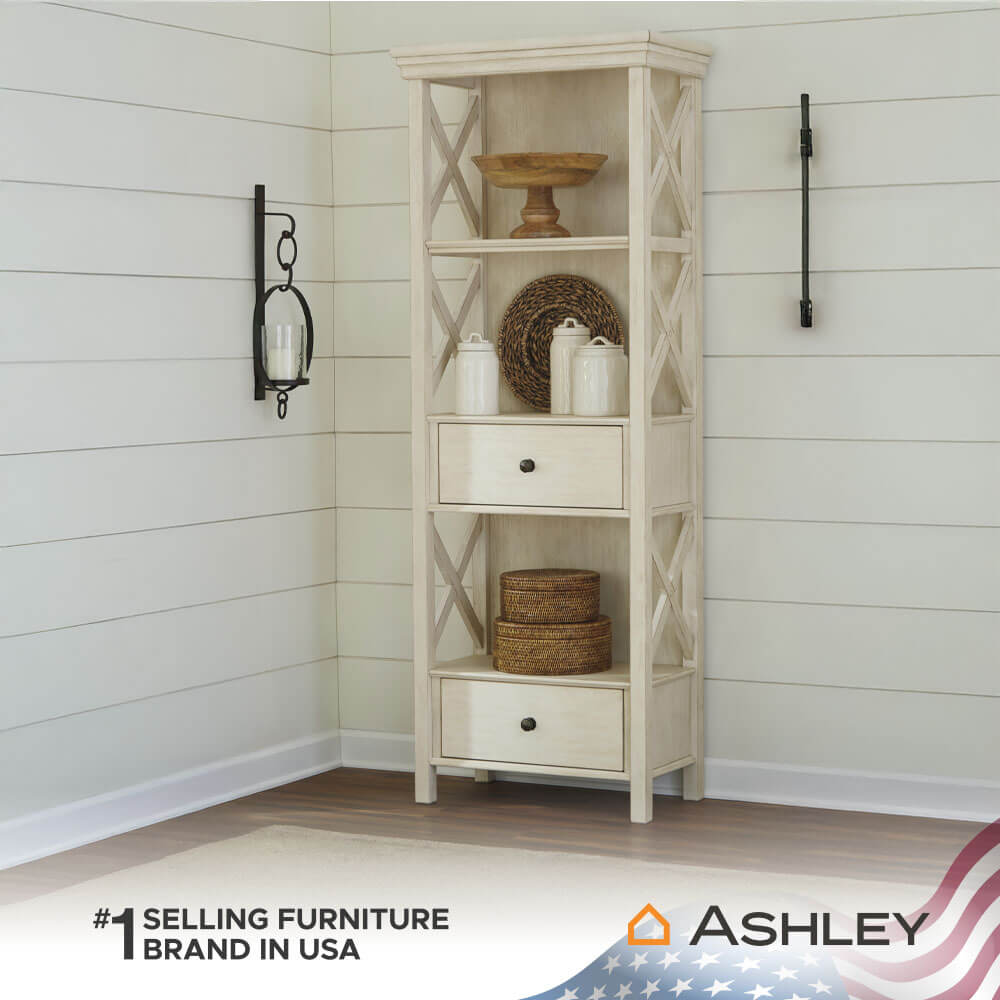 ตู้สูง บานผสม ASHLEY FURNITURE HOMESTORE รุ่น BOLANBURG/64 สีขาววินเทจ