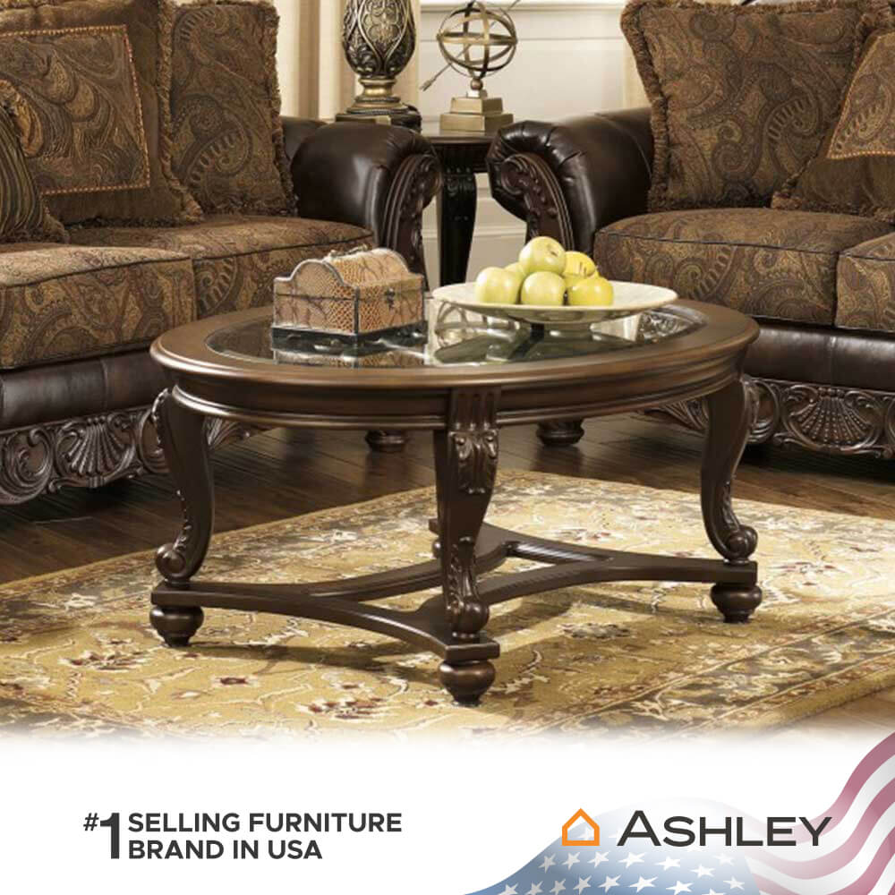 โต๊ะกลาง ASHLEY FURNITURE HOMESTORE รุ่น NORCASTLE/122 สีน้ำตาลเข้ม