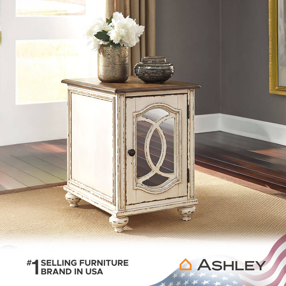 โต๊ะข้าง ASHLEY FURNITURE HOMESTORE รุ่น REALYN/45 สีขาววินเทจ